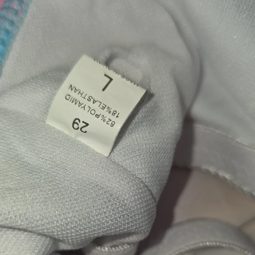 (J35) Multicolor Striped Swim Top